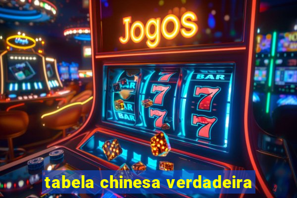 tabela chinesa verdadeira